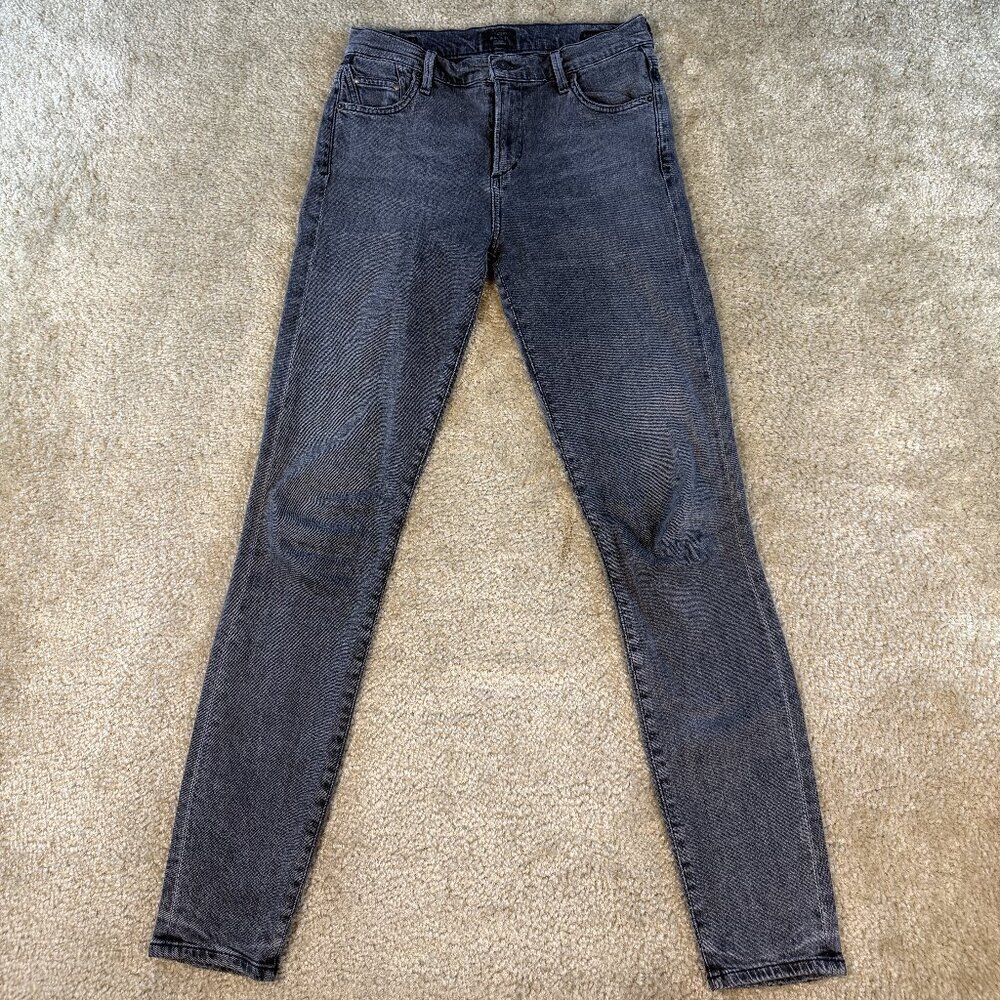 Citizens of Humanity Rocket Mid Rise Skinny Jeans Womens Size 26 Black Gray F685